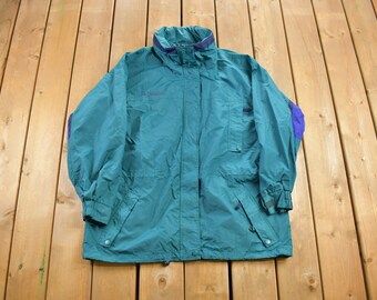 Veste Coupe-vent Vintage Columbia Pour Femme Taille M - Années 90 - Capuche Cachée