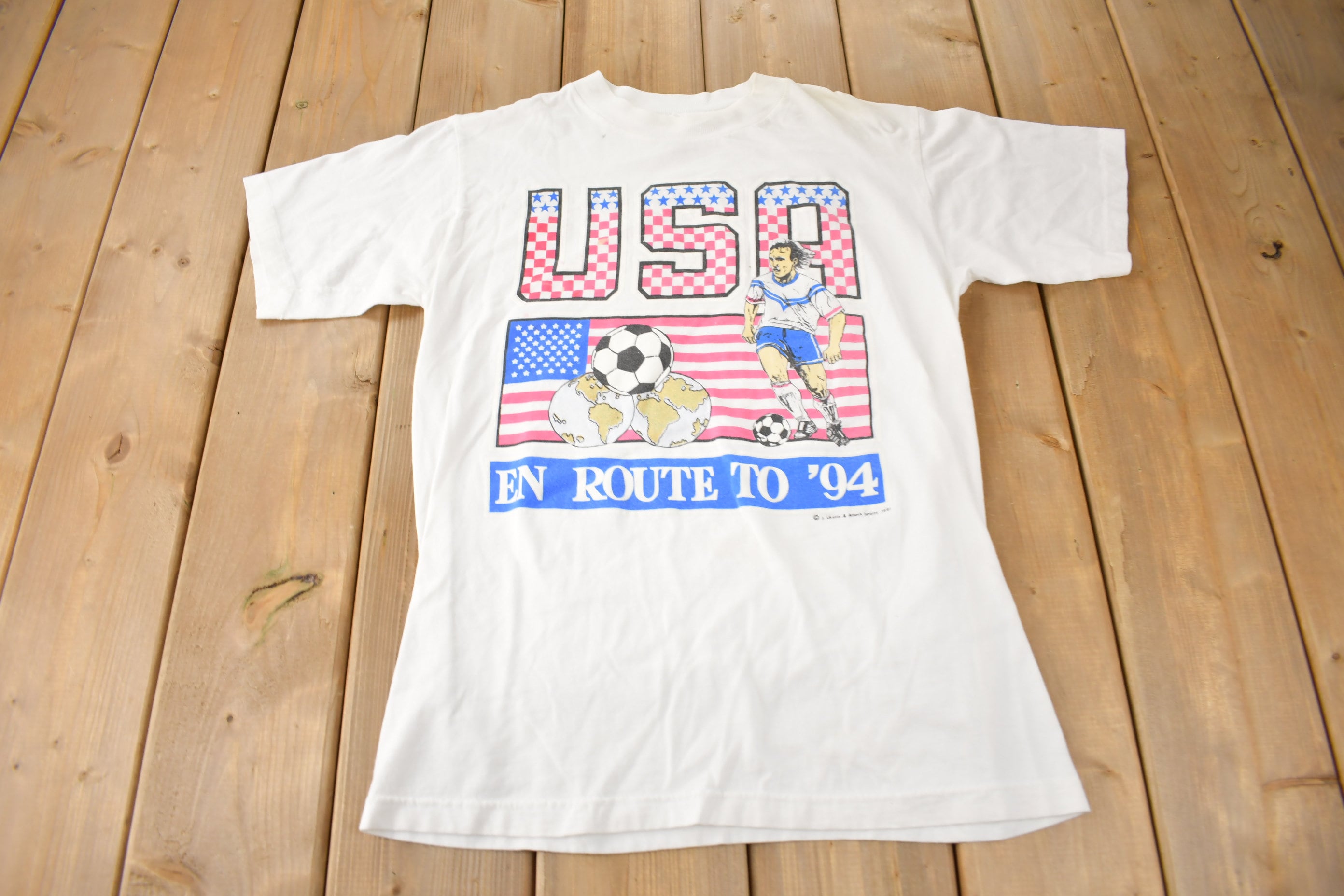 ヴィンテージ 1994 チーム USA サッカー シングルステッチ 