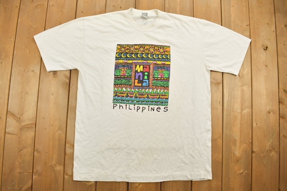 Vintage 1990s Manila Philippines Souvenir T Shirt… - image 1