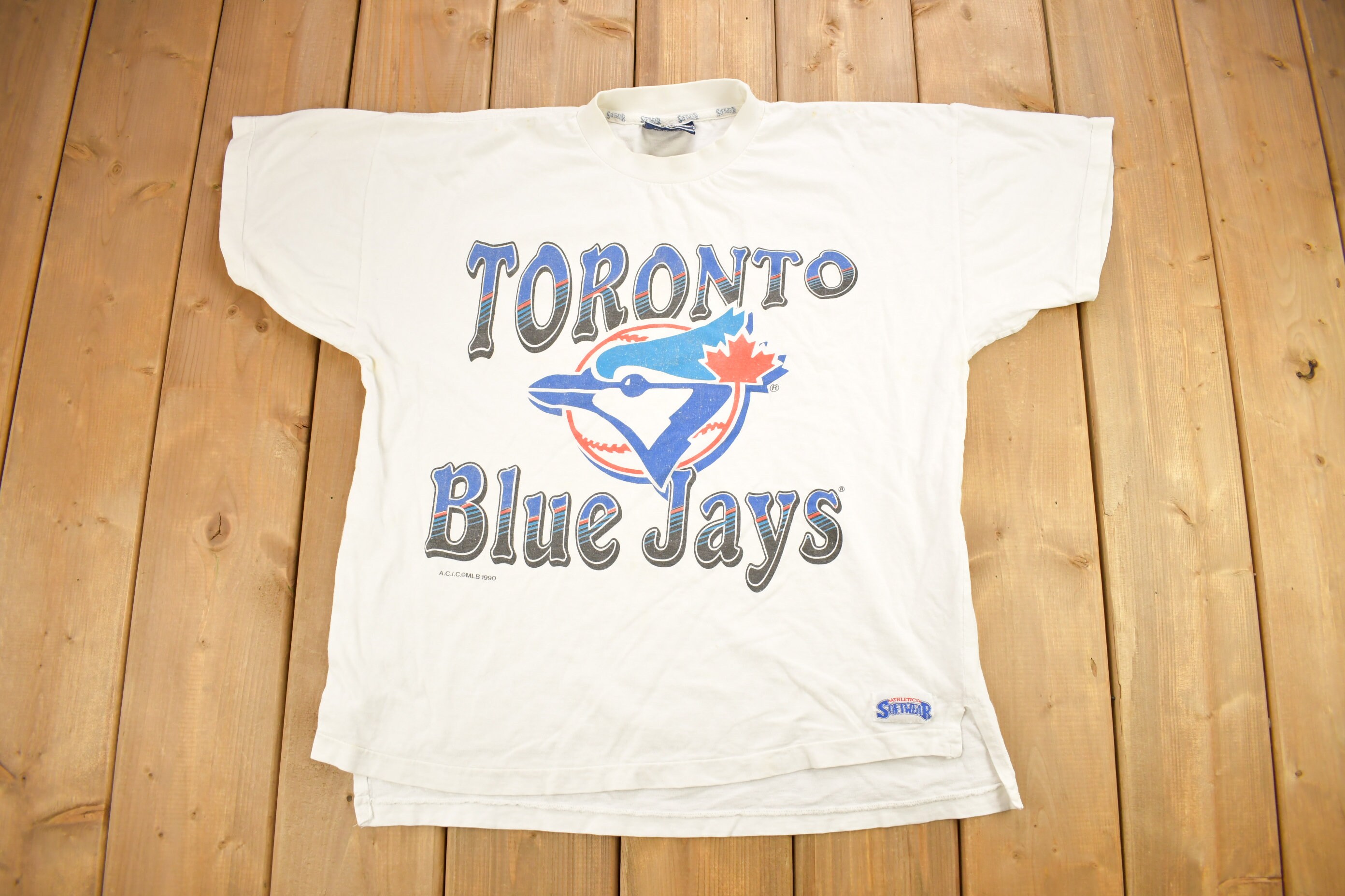 Vintage 1990 Toronto Blue Jays MLB T Shirt / Made in Canada / 90s 