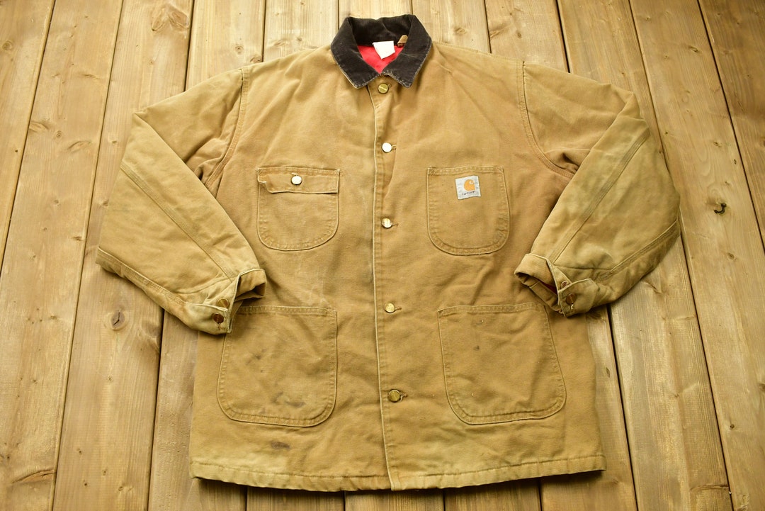 Vintage 1970s Carhartt Chore Coat / Workwear / Streetwear /made in USA / 70s /duck Canvas Work