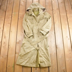Vintage 1980s Full Length Trench Coat/ 80s trench coat / 80s Rain Coat / Streetwear / Athleisure / Rain Jacket / Outdoor