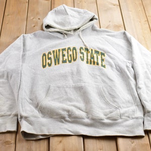 Vintage 1990s Oswego University Of New York State Collegiate Hoodie / Oswego Hoodie / NCAA Sweatshirt / Sportswear / Americana / Suny Oswego