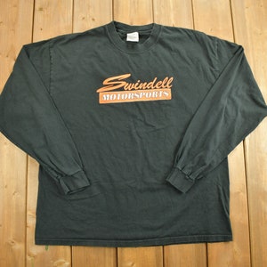 Vintage Swindell Motorsports Branded Graphic T-Shirt / Streetwear / Retro Style / Long Sleeve Shirt / Racing Graphic Tee