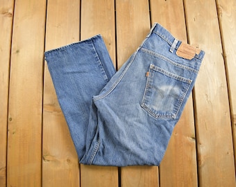 Vintage 1980s Levi's Orange Tab Jeans Size 36 x 27 / Blue / Light Wash / Vintage Denim  / Made In USA / 80s Levi's / Boot Cut