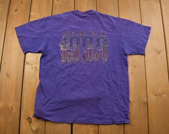 Vintage 1999 Maui Graphic T Shirt / Vintage T Shirt / Streetwear / Graphic Tee / Single Stitch / Made In USA