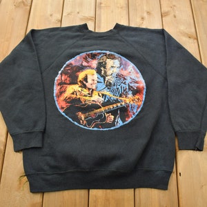Vintage 1992 Neil Diamond IN The Round Tour Crewneck Sweatshirt / 90s Crewneck / Made In USA / Streetwear / Raglan Sweater