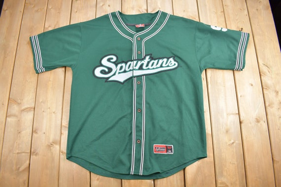 Vintage 1990s Michigan State Spartans NCAA Baseball Jersey / 