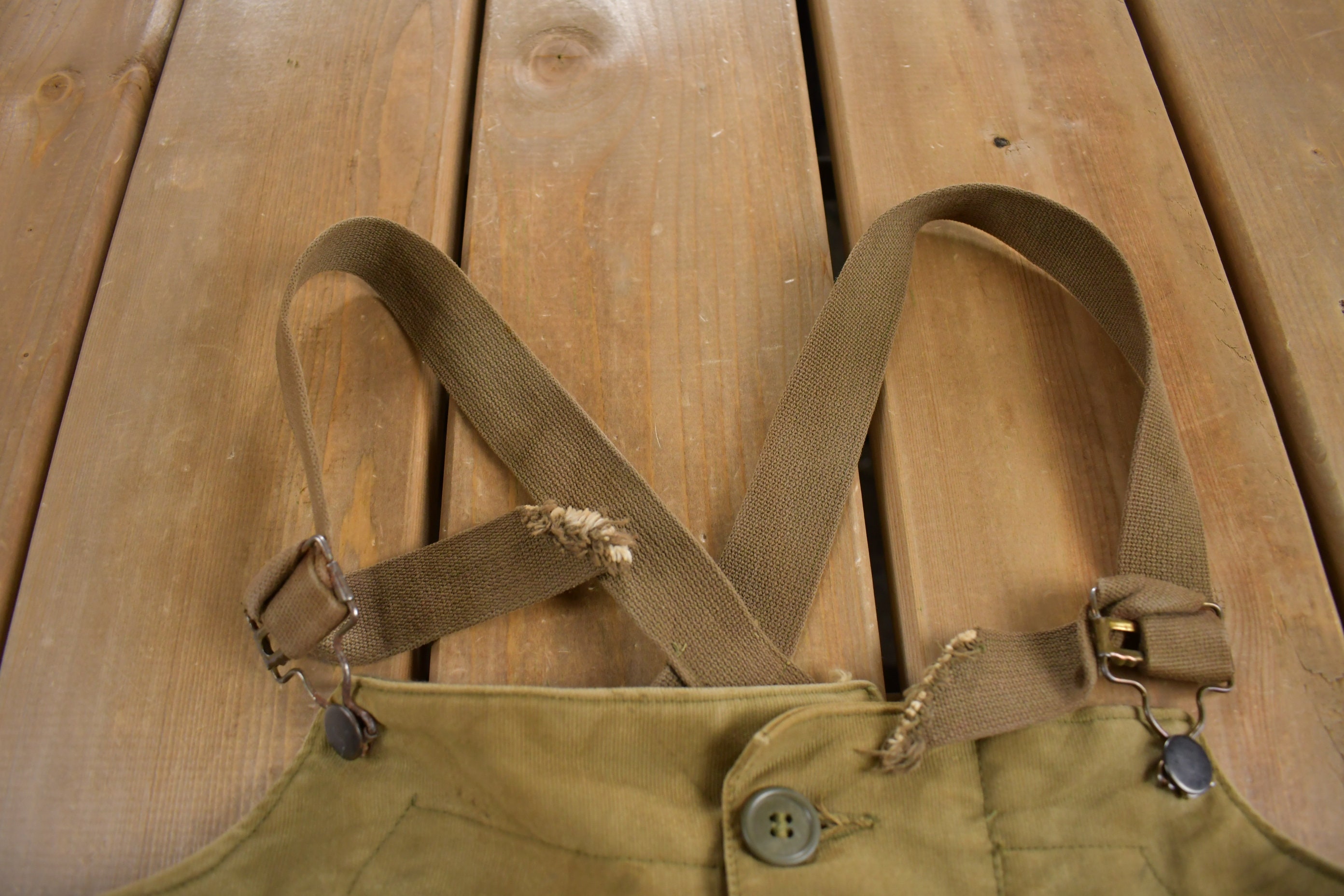 ジャケット・アウター 40s Vintage USN Police Hickory Coverall Vintage 1940s USN Deck Overalls / WWII / Size Small / US