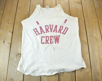 Vintage 1980s Harvard Crew Collegiate Kayaking Shirt / Americana / Sportswear / Made In USA / Harvard University