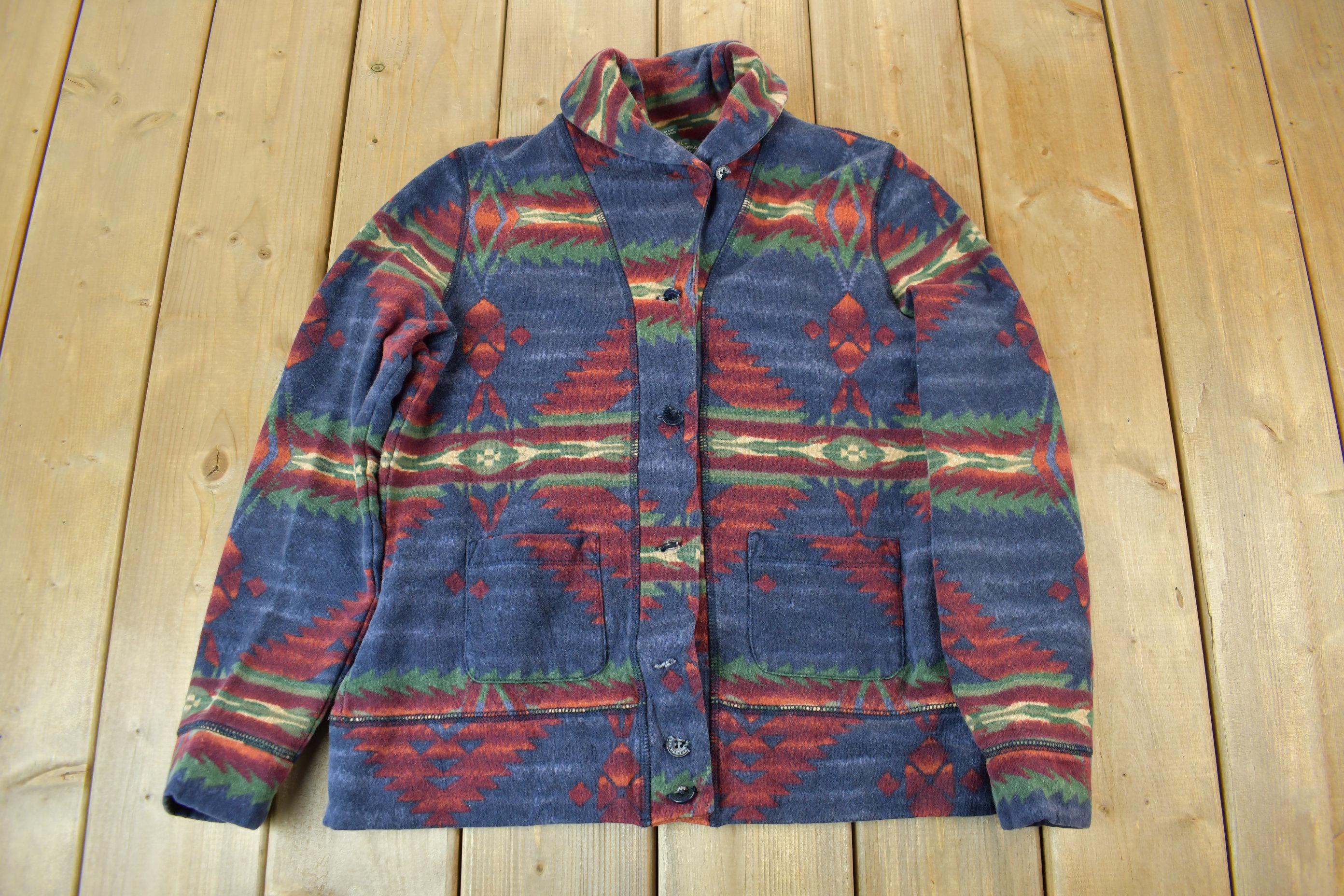 Vintage 1990s Lauren Ralph Lauren Aztec Pattern Sweater / Vintage 