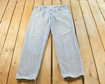 Vintage 1990s Levi's 550 Relaxed Denim Blue Jeans Men's 37 x 33.5 / 90s Levi's / Distressed Sun Faded Jeans / Streetwear