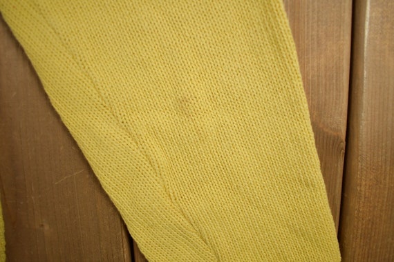 Vintage 1990s Claybrooke Yellow Knit Crewneck Swe… - image 4