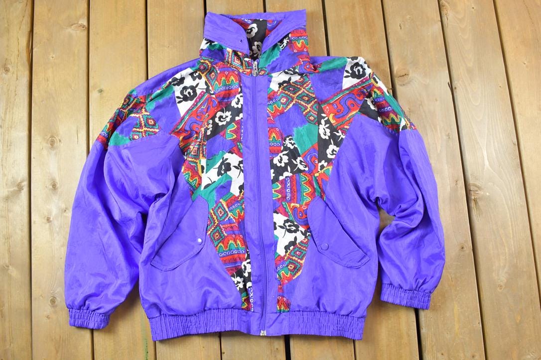 Vintage 1990s Lavon Fancy Pattern Windbreaker Ski Jacket - Etsy