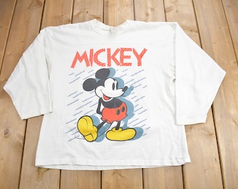 Vintage 1980s Disney Mickey Mouse Cartoon T-Shirt / 80s Graphic Tee / Vintage Mickey Mouse / Made In USA / 90s Disney Tee