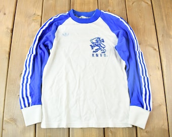 Camiseta de manga larga KNVB vintage de los años 70 / Hecha en EE. UU. / Auténtica prenda vintage / Camiseta de los 70 / Camiseta vintage / Talla XXS