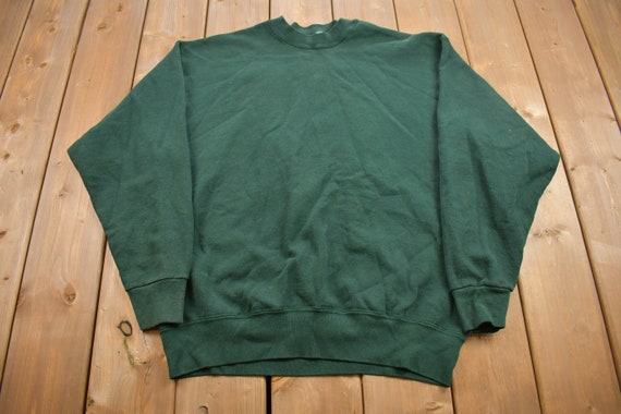 Vintage 1990s Blank BVD Crewneck Sweatshirt / 90s… - image 1
