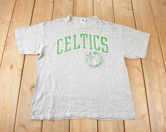 Vintage 1990s Boston Celtics NBA Basketball Starter Graphic T-Shirt Made In USA