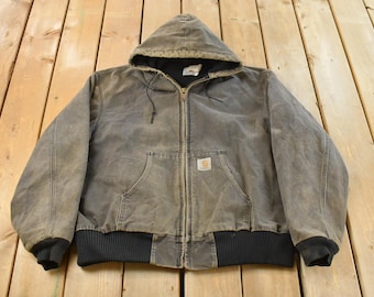 Vintage 1990s Carhartt Thrashed Active Jac Work Jacket / Workwear