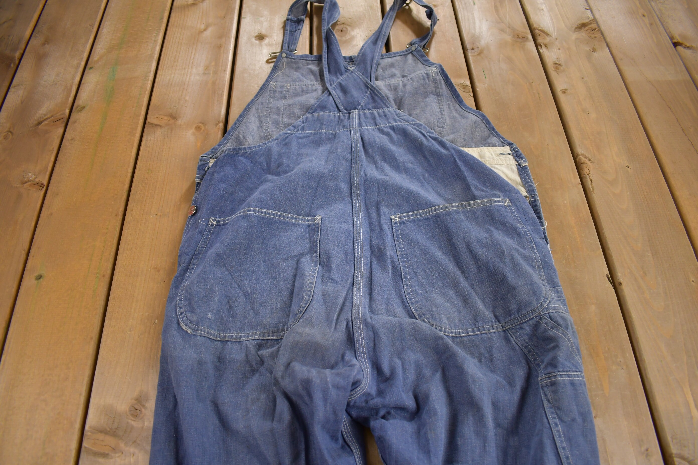 Vintage 1970s Big B Brotherhood Denim Overalls Size M / Vintage