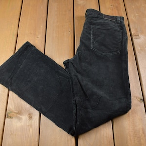 Vintage 1990's Ralph Lauren Jeans Corduroy Pants 31 x 32 / Black Dress Pants / American Vintage / Streetwear Fashion / Vintage Pants