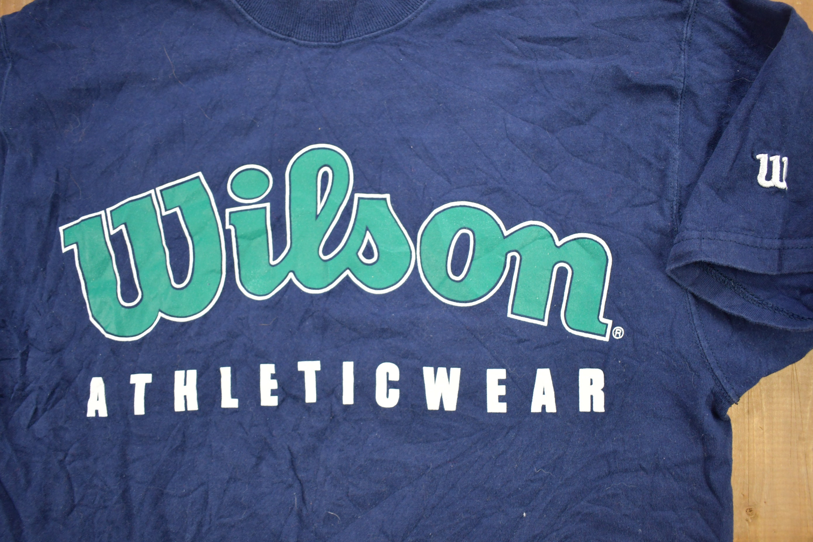 Vintage 1990s Wilson Athletic Wear Graphic T Shirt / Vintage T