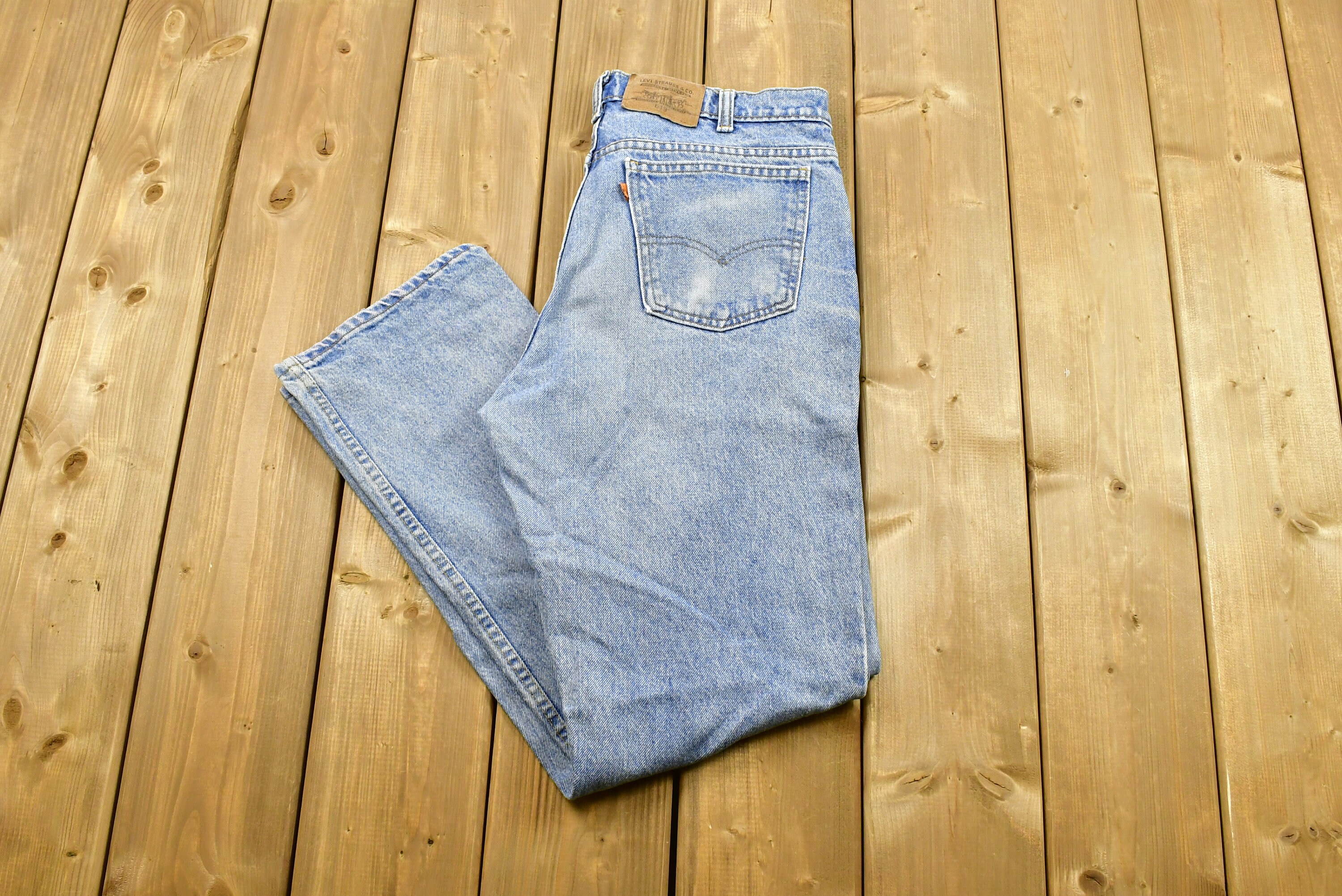 リーバイス　619 濃紺　カナダ製　70s 80s デニム　vintage Vintage 1970S Levi's 619 Orange Tab Jeans Size 34 X 32