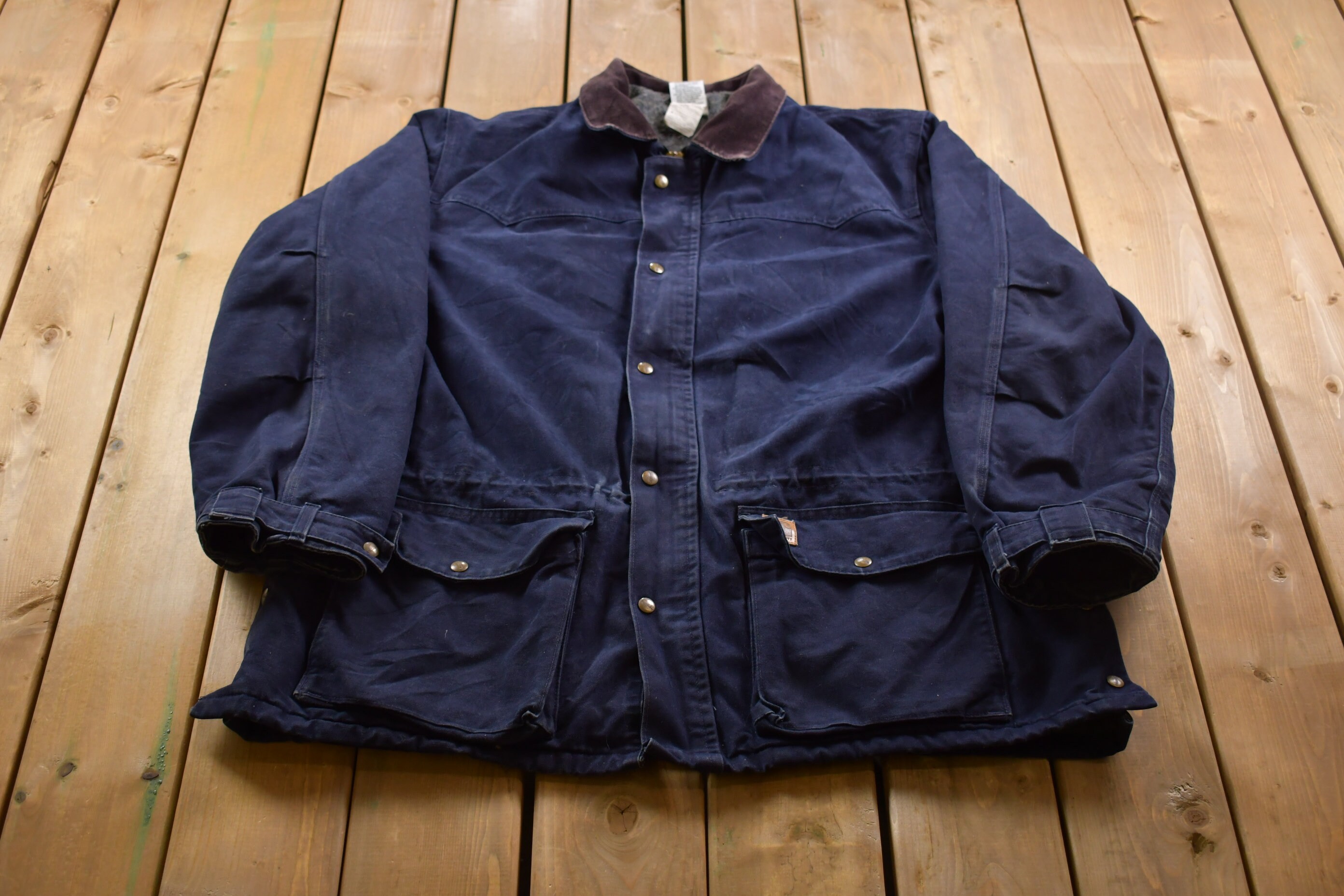 90s usa製 Carhartt Traditional Jacket VINTAGE Carhartt Jacket Mens 2XL Black CQ385 Duck Quilted