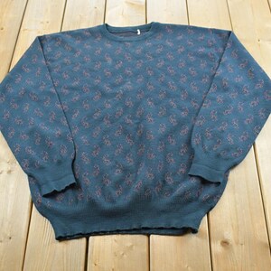Pull col rond en maille cachemire vintage années 1990, taille M homme / Style années 90 / Preppy / Basique indispensable / Pull confortable