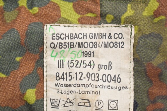 Vintage 1991 German Army Camouflage Suspenders Si… - image 4