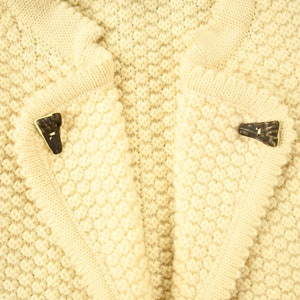 Vintage 1980s 100% Wool Sigi Schieber Knit Cardigan Sweater / Vintage Cable Knit / Button Up / Vintage Knit / Winter Sweatshirt image 5