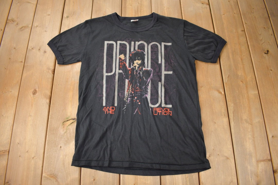 Vintage 1980s Prince and the Revolution Graphic Ringer Band Tee 