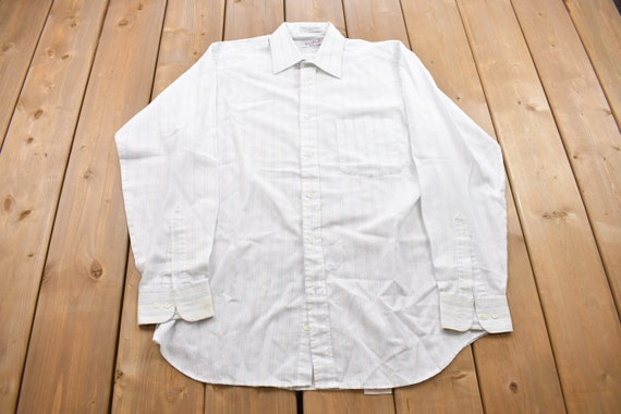 pierre cardin white dress shirt Vintage 1990s Pierre Cardin Button up Dress Shirt / Made in Canada /  Abstract Pattern / Casual Shirt / Formal Shirt
