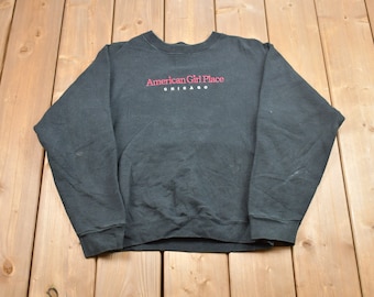 Vintage 1990s American Girl Chigaco Crewneck Sweatshirt / 90s Crewneck / Souvenir / Athleisure / Streetwear / Travel And Tourism