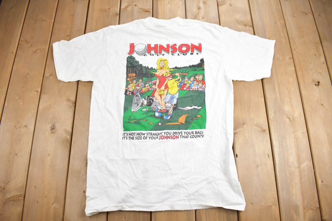 Vintage 1994 Big Johnson Golf Theme T-shirt Funny Golf Tee