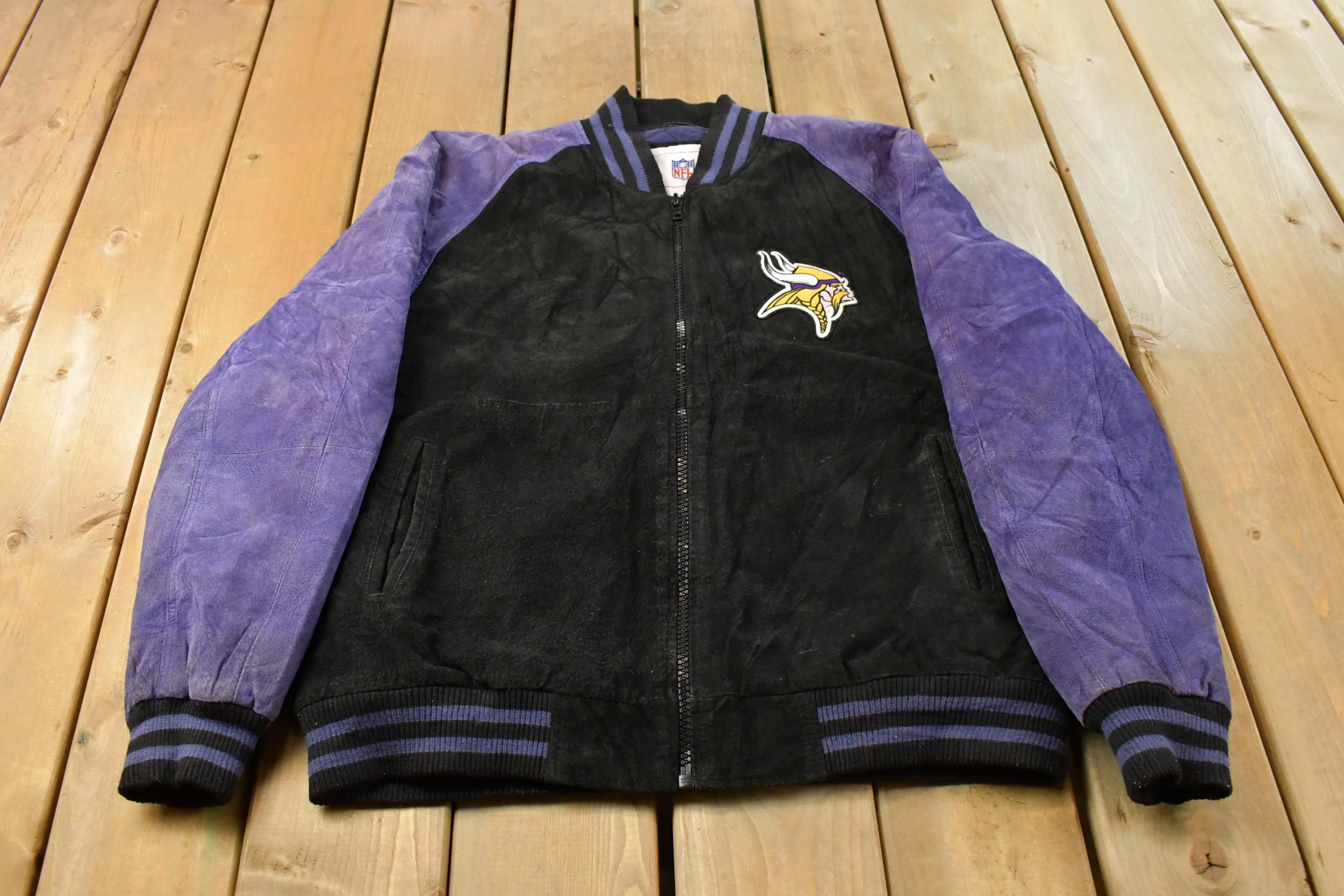 Minnesota Vikings Leather Jacket - Etsy