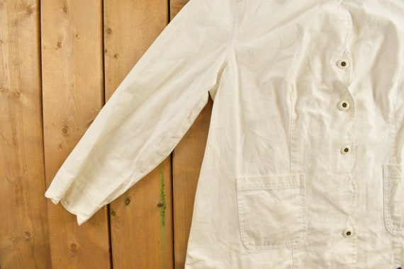 Vintage 1990s Roaman's Cotton Button Up Jacket / … - image 3