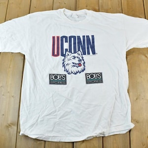 Vintage 1990s UCONN University Collegiate T-Shirt / NCAA Tee / Americana Huskies / Sportswear