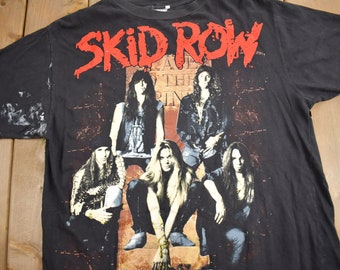「vintage」1991年 スキッド・ロウ SKIDROW Tシャツ Vintage Skid Row Merch 1991 Slave to the Grind Single Stitch