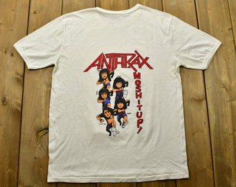 Vintage 1987 Anthrax Mosh It up Tour Band Ringer T-shirt / Single
