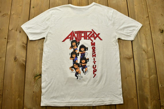 Vintage 1987 Anthrax Mosh It up Tour Band Ringer T-shirt / Single
