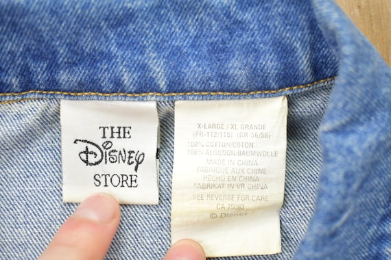 Vintage 1990s Winnie the Pooh Embroidered Jean Jacket / the Disney 