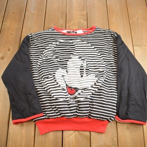 Vintage 1990s Mickey Mouse Plush Pillow Reversable Disney Crewneck