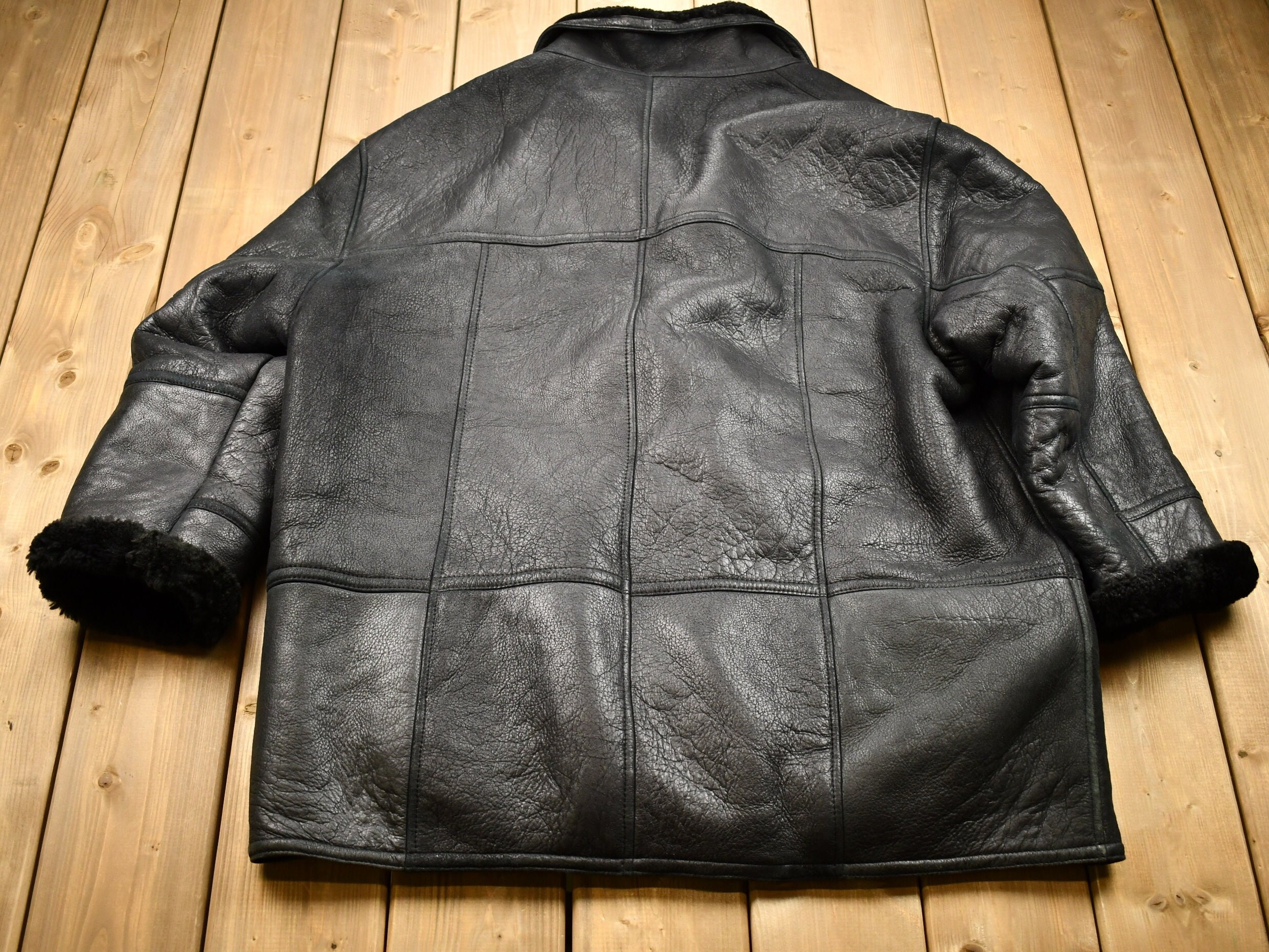 Vintage 1980s Pronto Uomo Leathers Oversized Leather Fleece Lined Jacket /  Heavy Weight Jacket / Leather Coat / Streetwear Fashion - Etsy