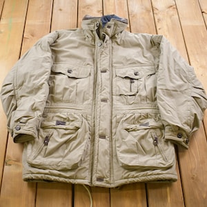 Vintage 1990s Puffer Jacket / Goose Down Fill / Vintage Bubble Jacket / Winter / Streetwear / Made In India / Tactical