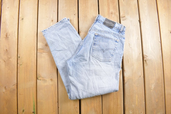 [極美品]90s LEVI'S SILVER TAB Relaxed 32×30 Vintage 90s Levi's Silvertab RELAXED Jeans Black Button Fly