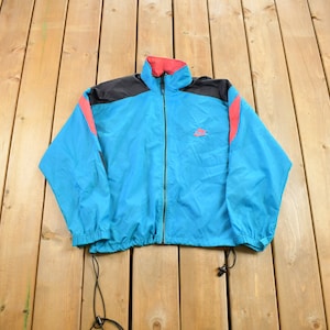 Vintage 1990s Nike Color Block Windbreaker Jacket / 90s Nike / Vintage Running Jacket / Mesh Lining / Athleisure / Outerwear / White Tag