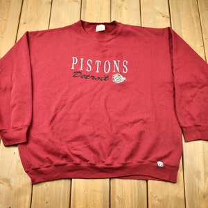 Youth Detroit Pistons Distressed 313 Logo Pullover Sweatshirt / Large