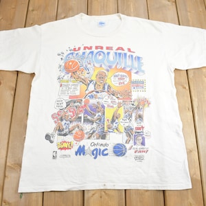 Vintage 1993 Shaquille O&#39;Neal Orlando Magic NBA Comic Graphic T-Shirt / Made In USA / Single Stitch / NBA Basketball / Salem Sportswear