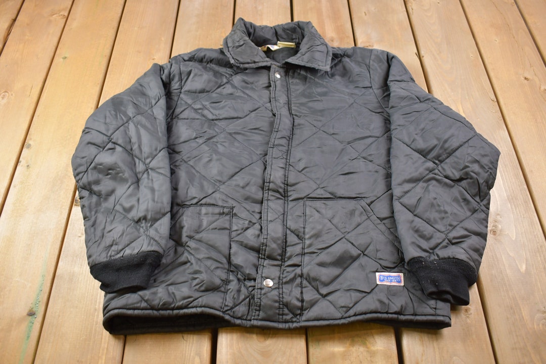 Vintage 1990s Big Smith Quilted Jacket / 1990s Diamond Quilt / Vintage ...